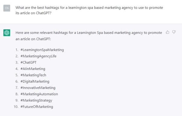 CHatGPT Hashtags