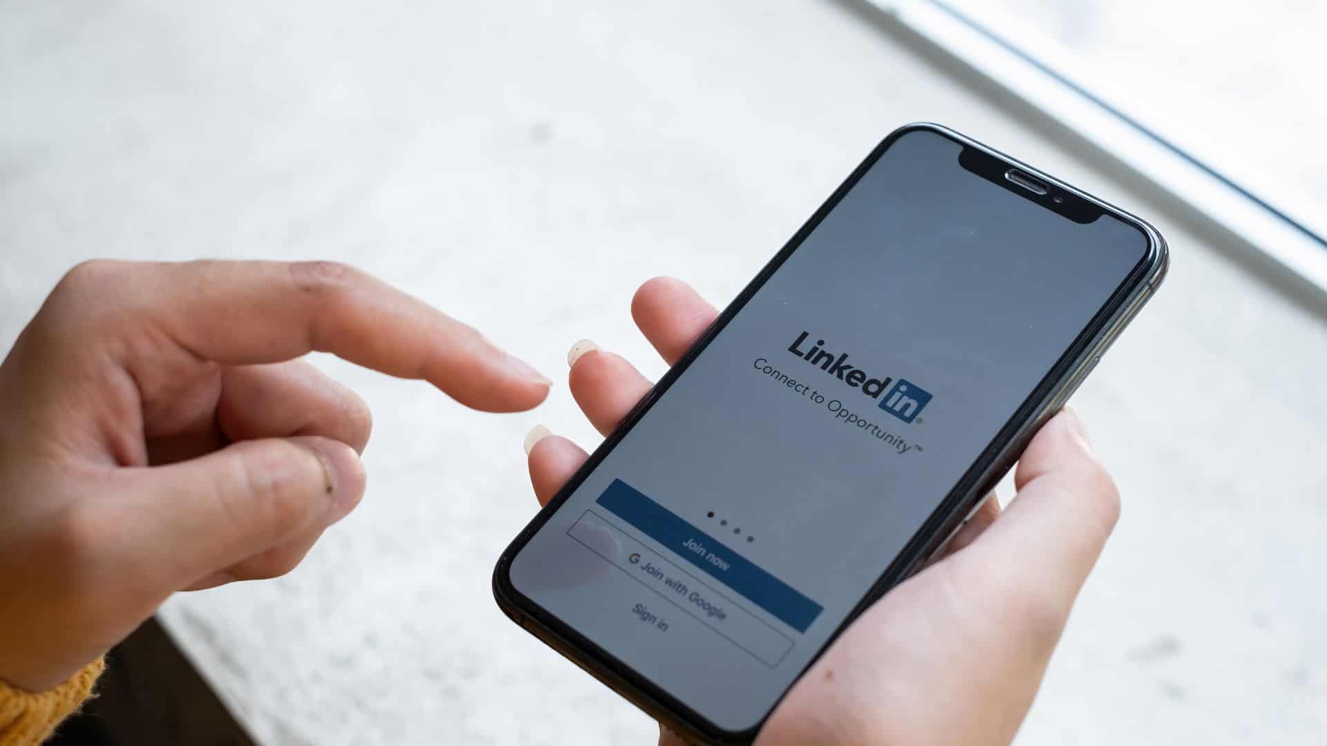Linkedin on phone