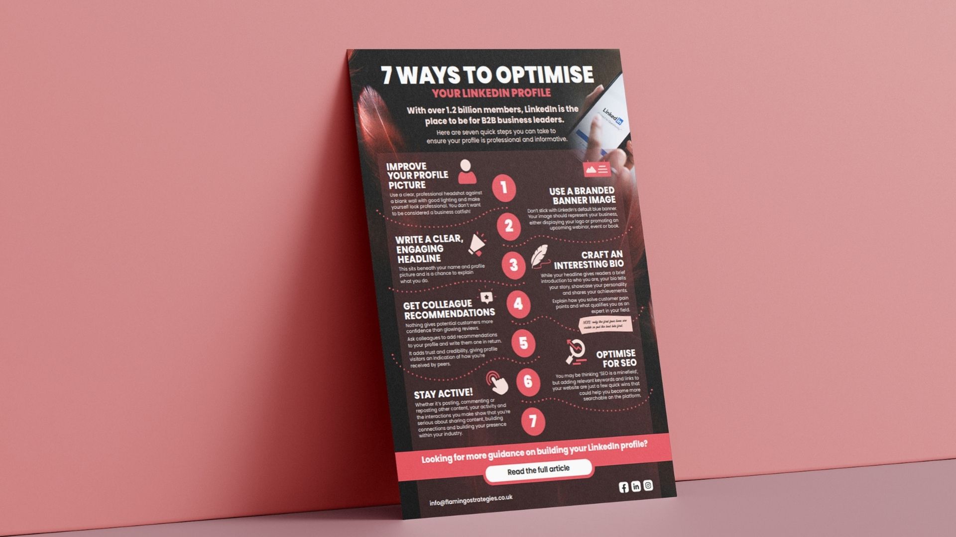 7 Ways to Optimise LinkedIn Profile Mockup