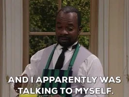 Talking to myself GIF