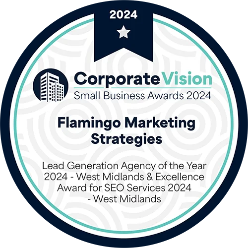 Corporate Vision Small Business Awards Winner 2024 - Lead Generation & SEO Agency of the Year - West Midlands