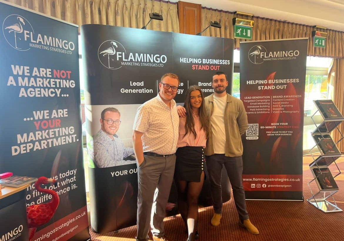 Flamingo at the Midlands Business Expo in Solihull